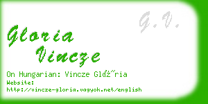 gloria vincze business card